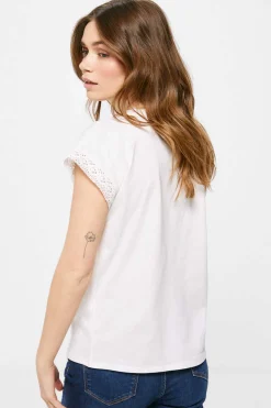 Springfield T-Shirts-T-Shirt Grafica Mangas Crochet