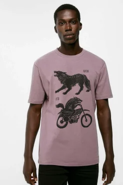 Springfield T-Shirt Lobo Moto Roxo Best