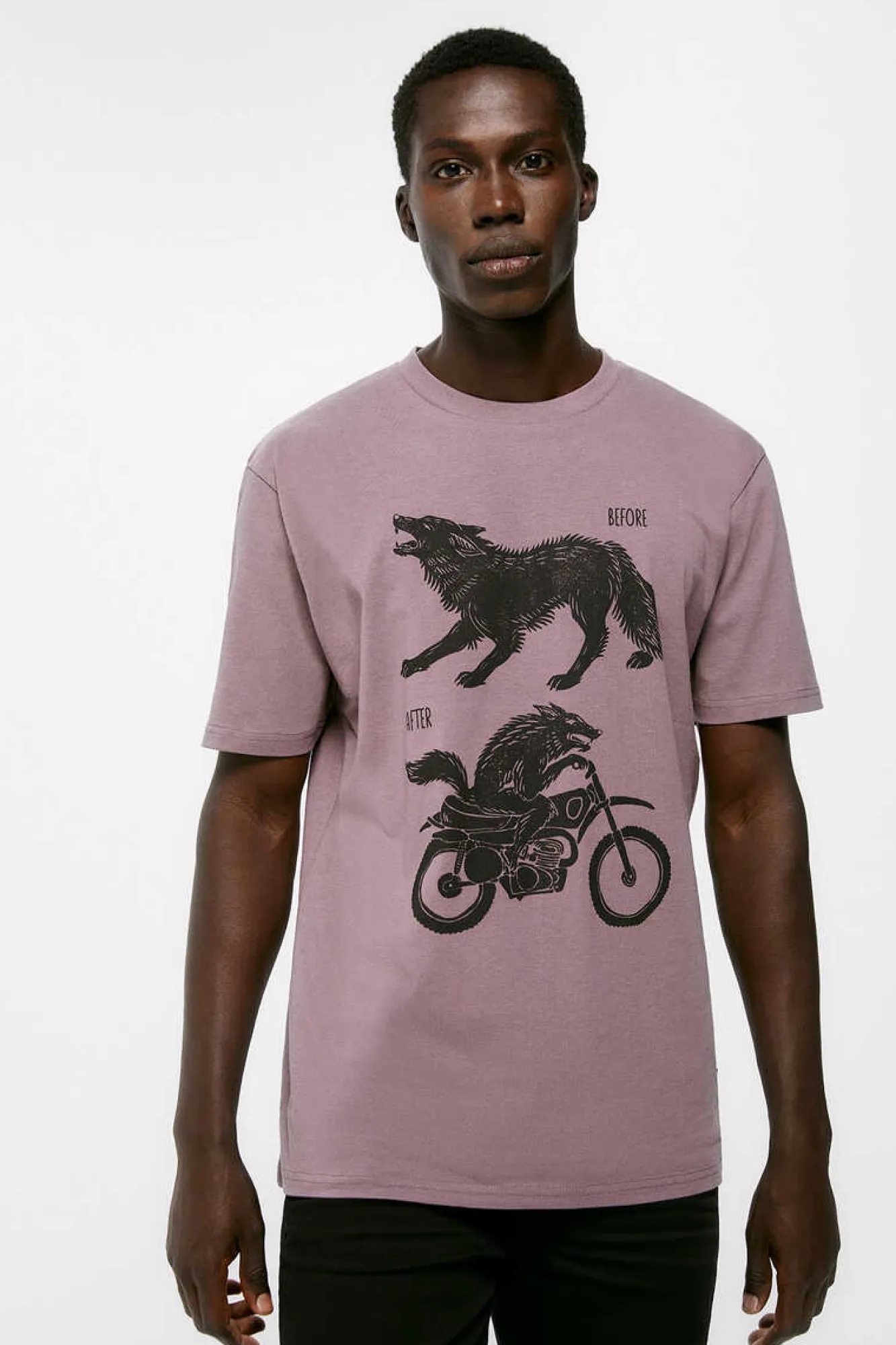 Springfield T-Shirt Lobo Moto Roxo Best