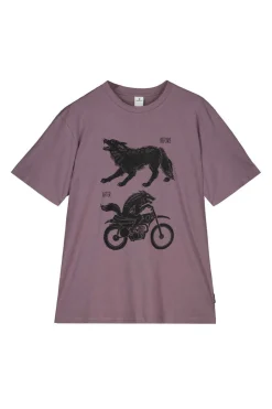Springfield T-Shirt Lobo Moto Roxo Best