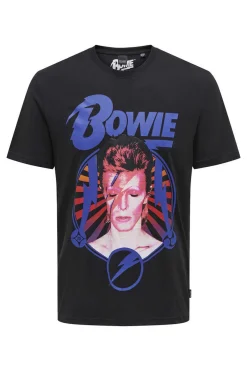 Only & Sons T-Shirt Manga Curta Bowie Preto