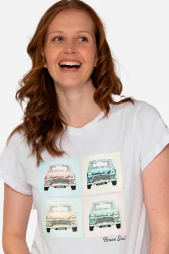 Brave Soul T-Shirts-T-Shirt Manga Curta Estampada