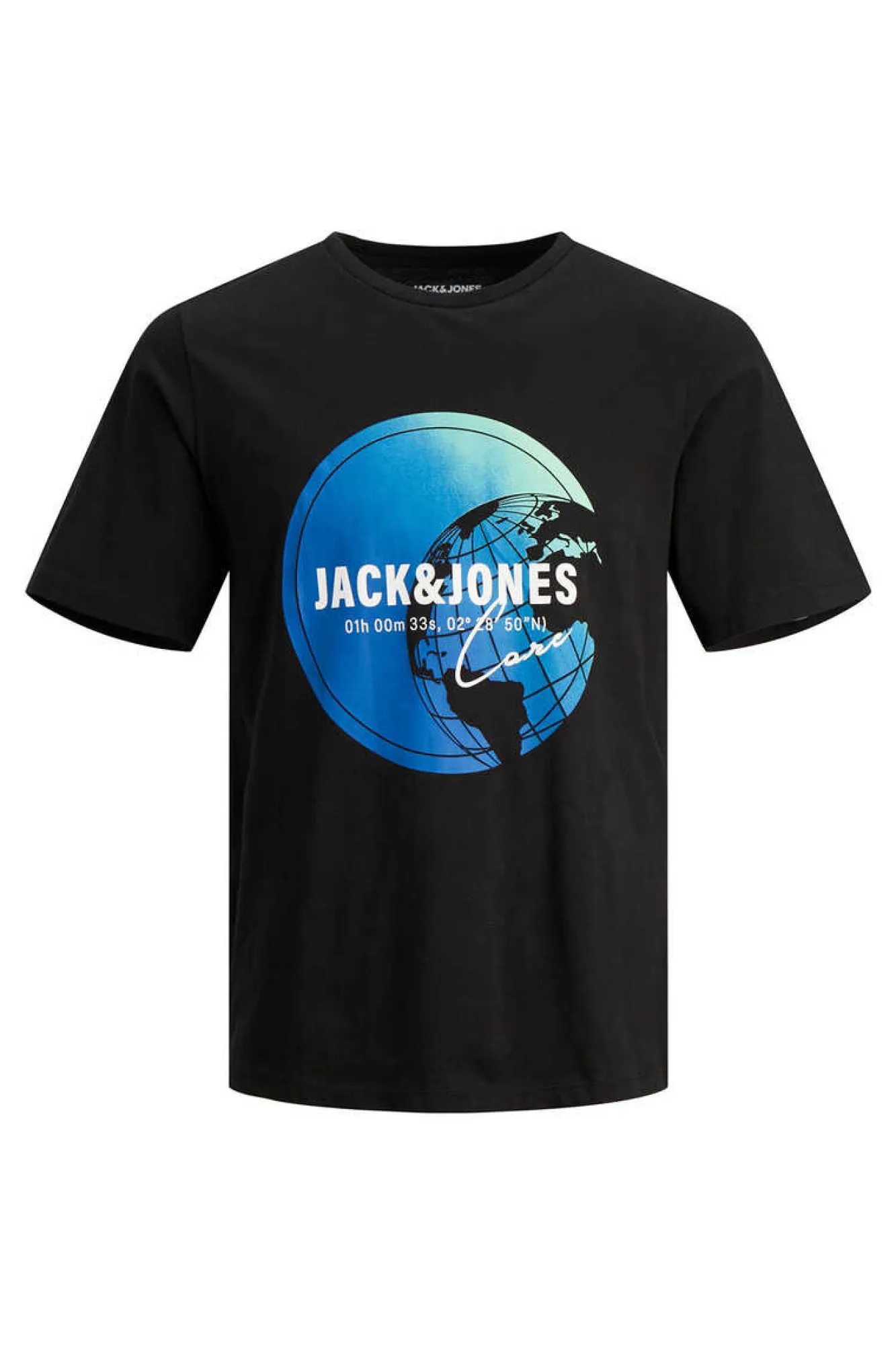 Jack & Jones T-Shirt Manga Curta Estampado Mundo Preto Clearance