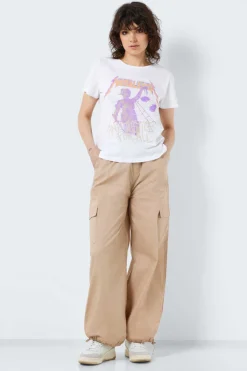 Noisy May Licencas-T-Shirt Manga Curta Print Frontal