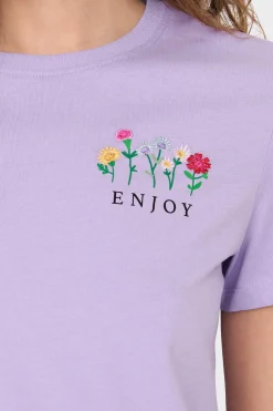 Only T-Shirts-T-Shirt Manga Curto Desenho Love