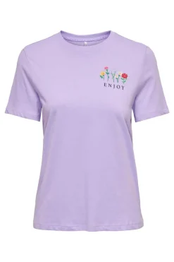 Only T-Shirts-T-Shirt Manga Curto Desenho Love