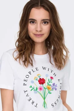 Only T-Shirts-T-Shirt Manga Curto Desenho Love