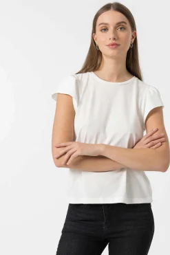 Tiffosi T-Shirts-T-Shirt Mangas Com Efeito Enrugado