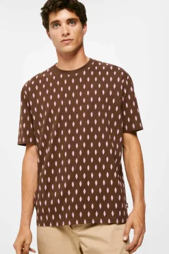 Springfield T-Shirt Micro Castanho Discount