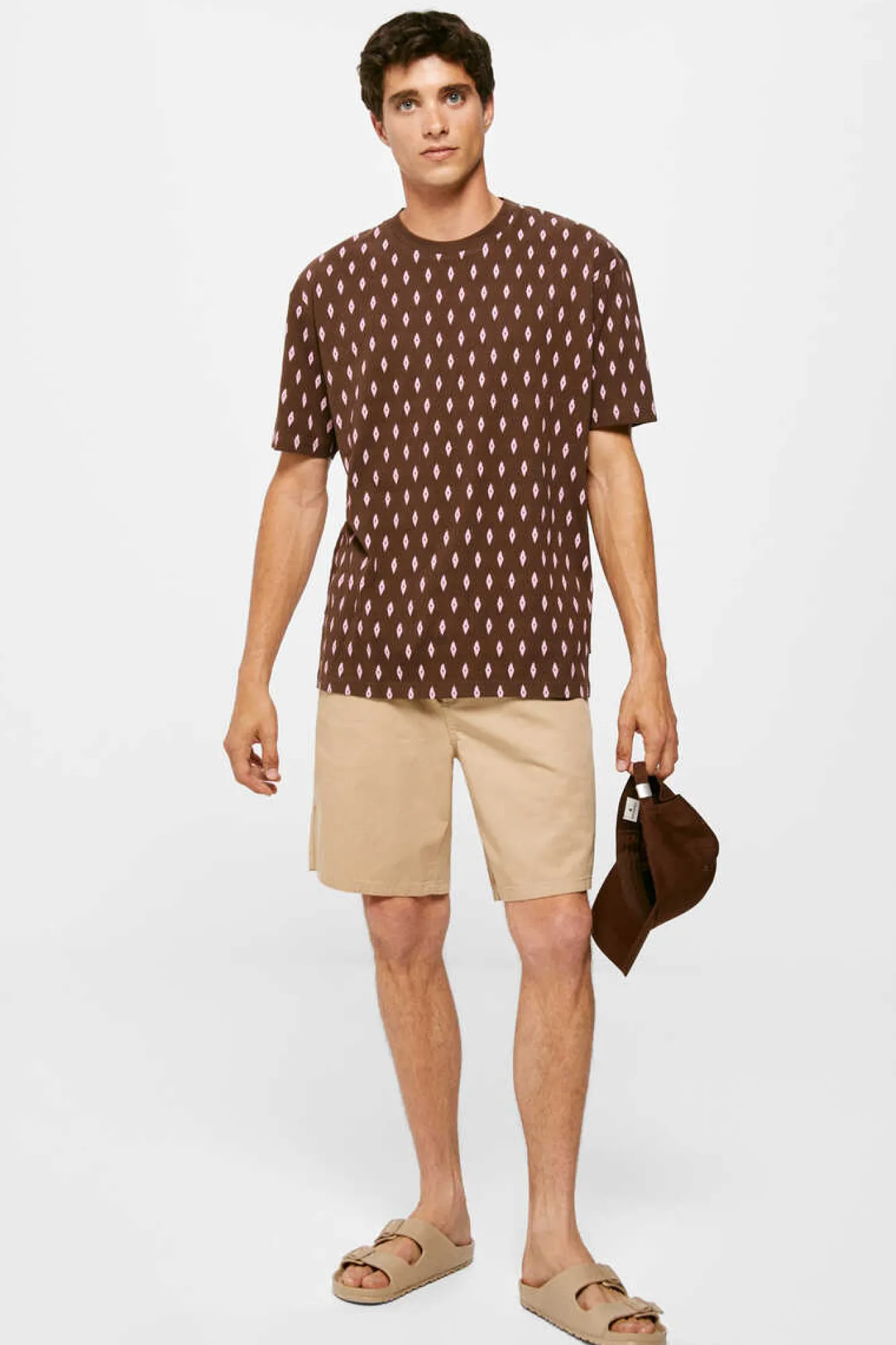 Springfield T-Shirt Micro Castanho Discount