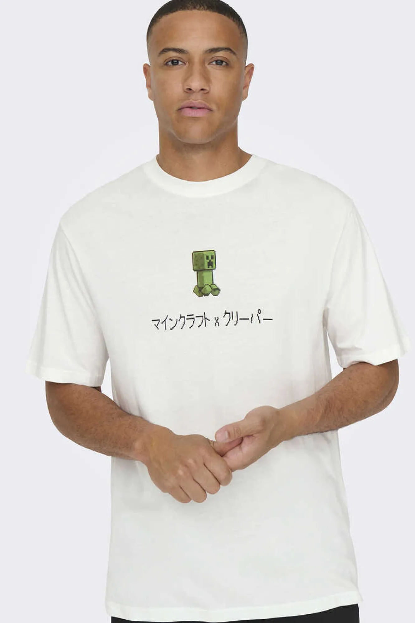 Only & Sons T-Shirt Minecraft Branco Online