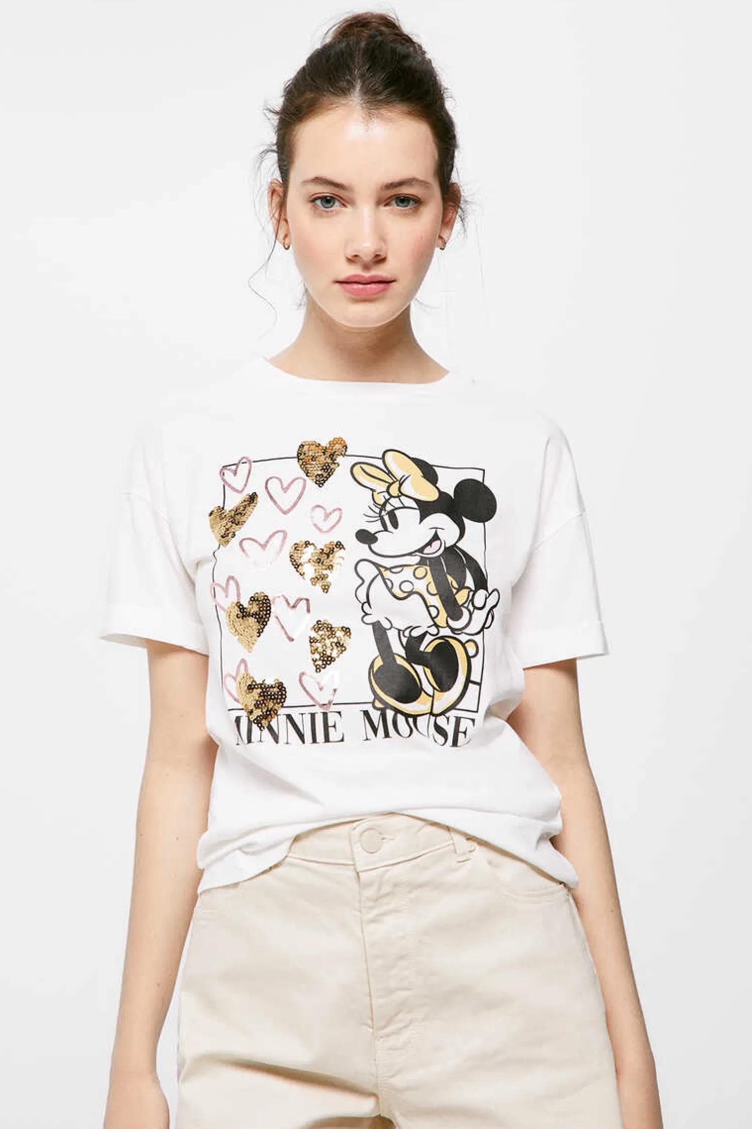 Springfield Licencas-T-Shirt "Minnie Mouse" Coracoes