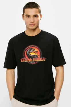 Springfield T-Shirt Mortal Kombat Logo Preto Clearance
