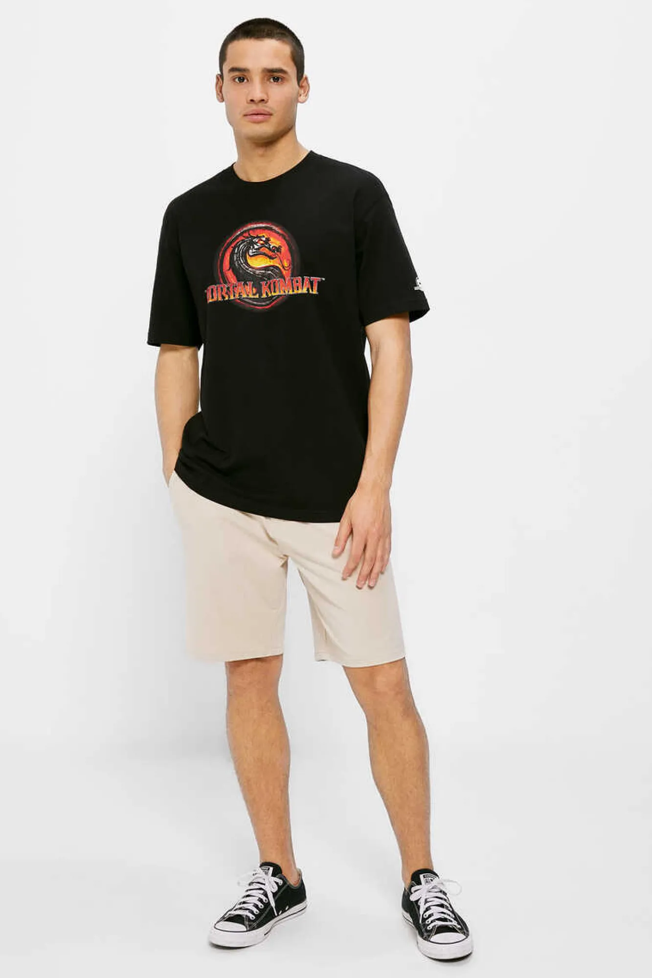 Springfield T-Shirt Mortal Kombat Logo Preto Clearance