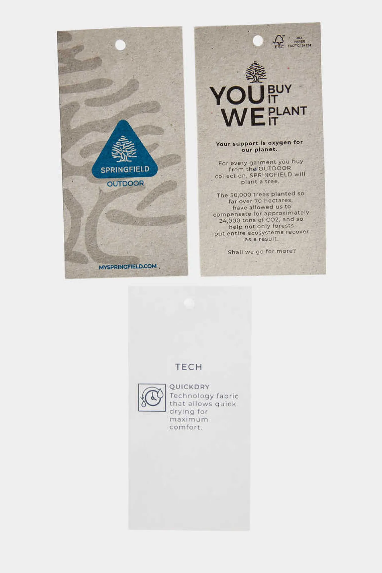 Springfield T-Shirt Outdoor Cortes Cinza Clearance