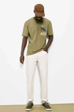 Springfield T-Shirt Peace & Quiet Caqui Escuro Outlet