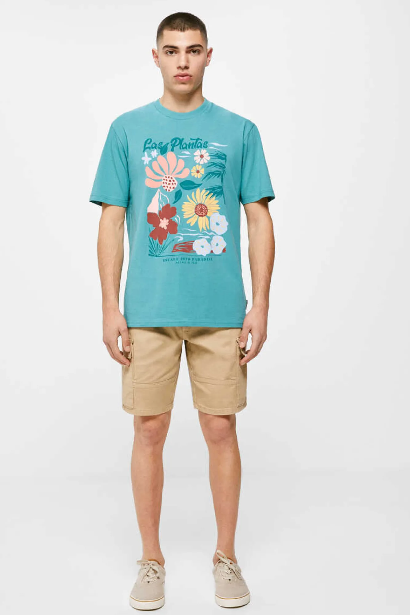 Springfield T-Shirt Plantas Azul Hot