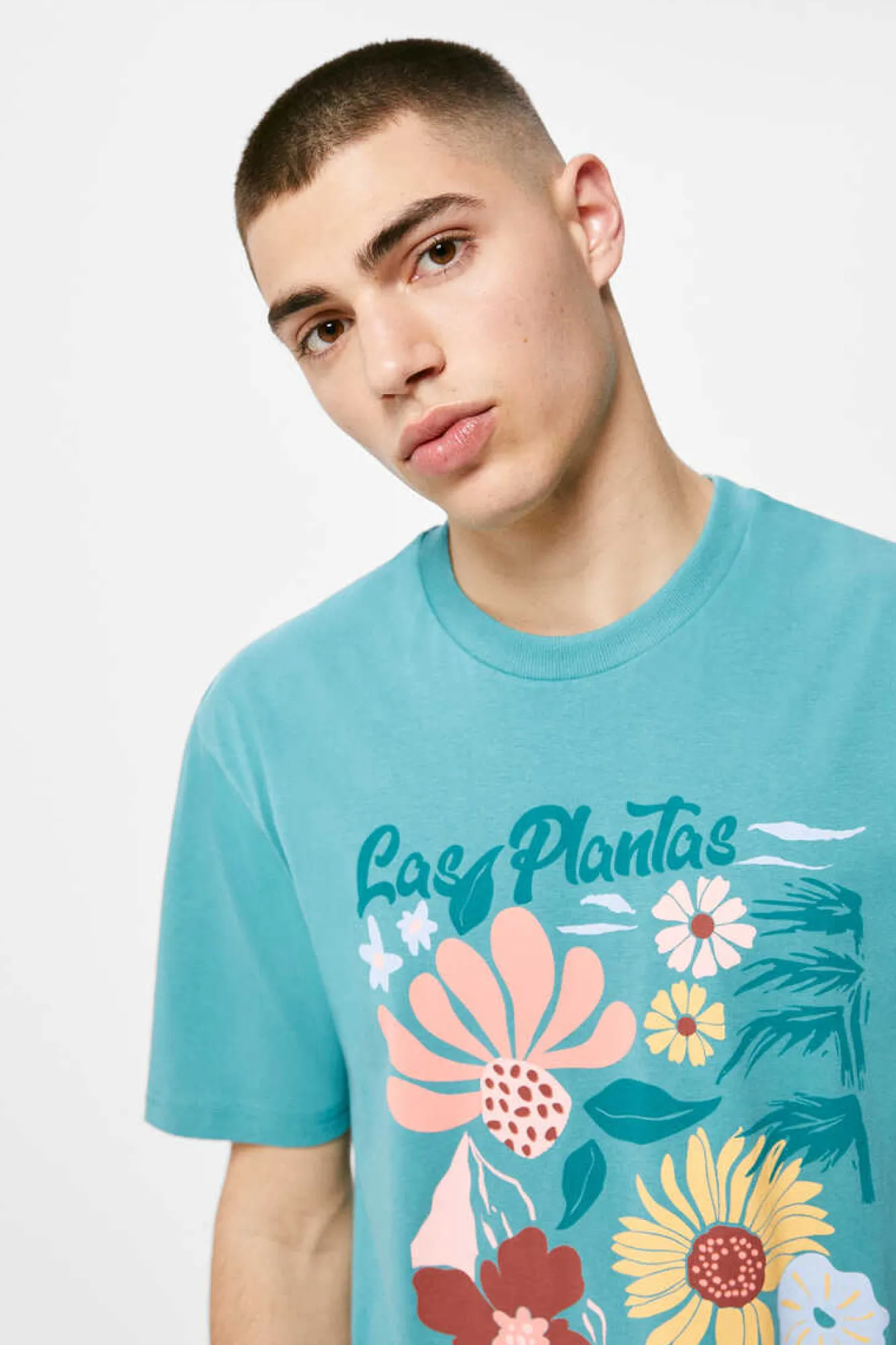 Springfield T-Shirt Plantas Azul Hot