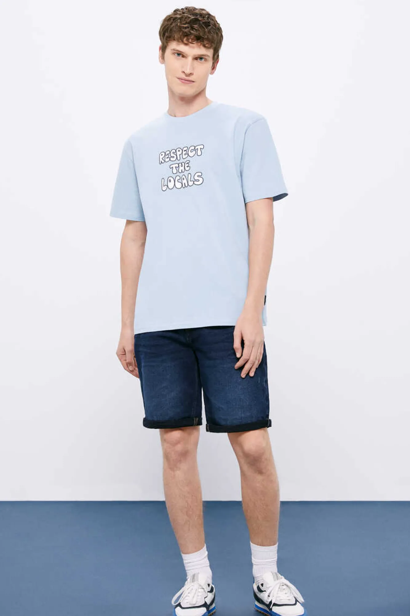 Springfield T-Shirt Respect The Locals Mix Azul Hot