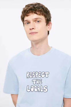 Springfield T-Shirt Respect The Locals Mix Azul Hot
