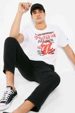 Springfield T-Shirt Rolling Stones Branco Outlet