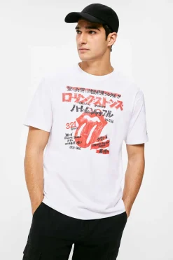 Springfield T-Shirt Rolling Stones Branco Outlet