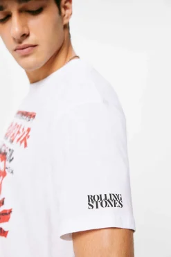 Springfield T-Shirt Rolling Stones Branco Outlet