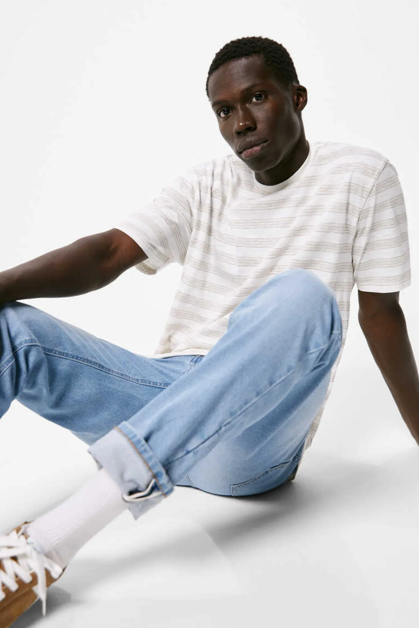 Springfield T-Shirt Slub All Over Cru Sale