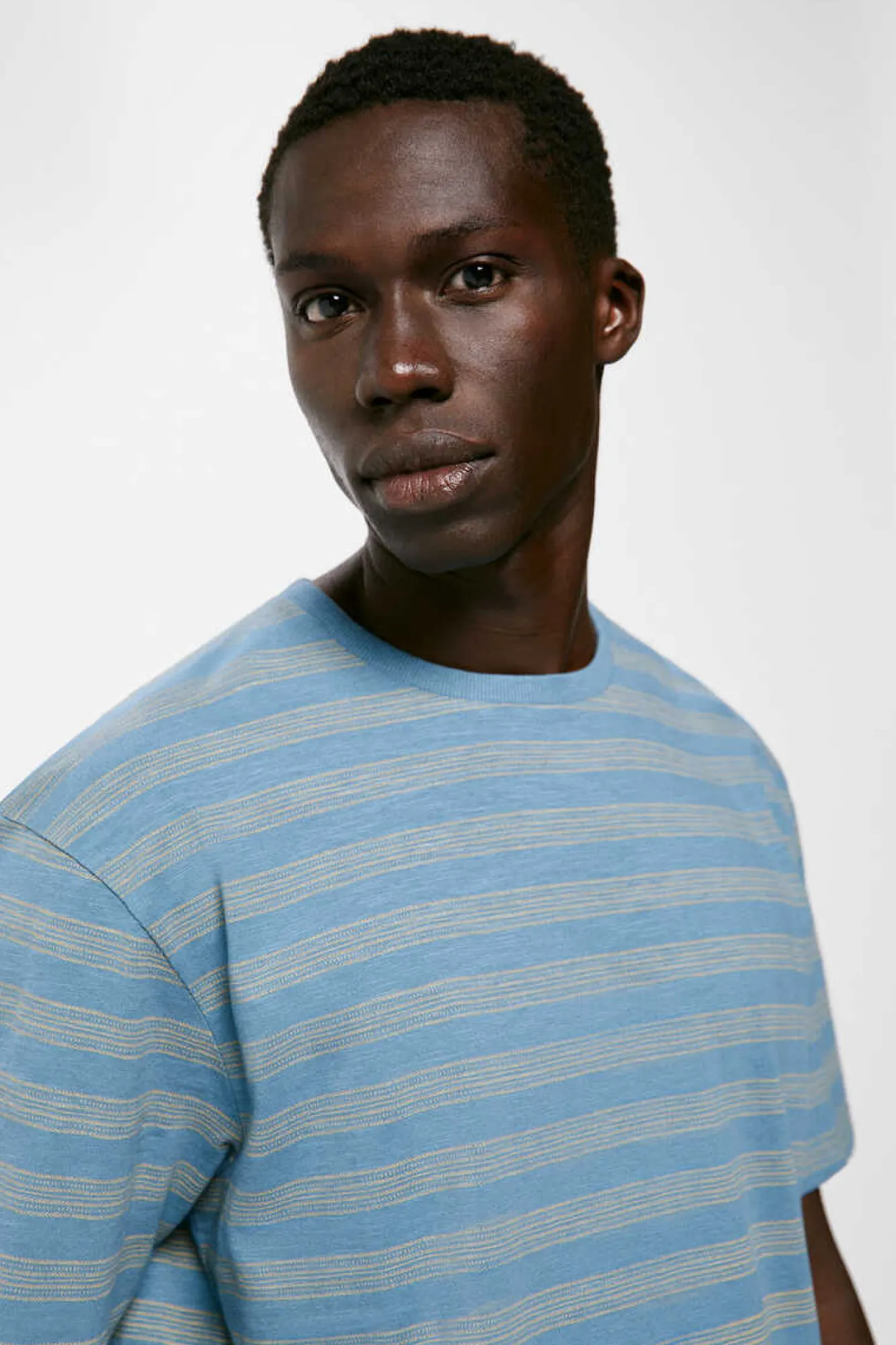 Springfield T-Shirt Slub All Over Azul