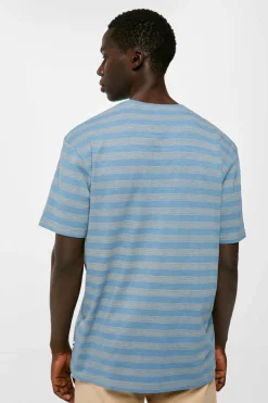 Springfield T-Shirt Slub All Over Azul