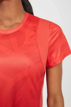 Dash and Stars T-Shirts-T-Shirt Tecnica Vermelha