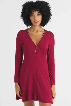 Inside Vestidos E Macacoes-Vestida Fecho-Eclair Central