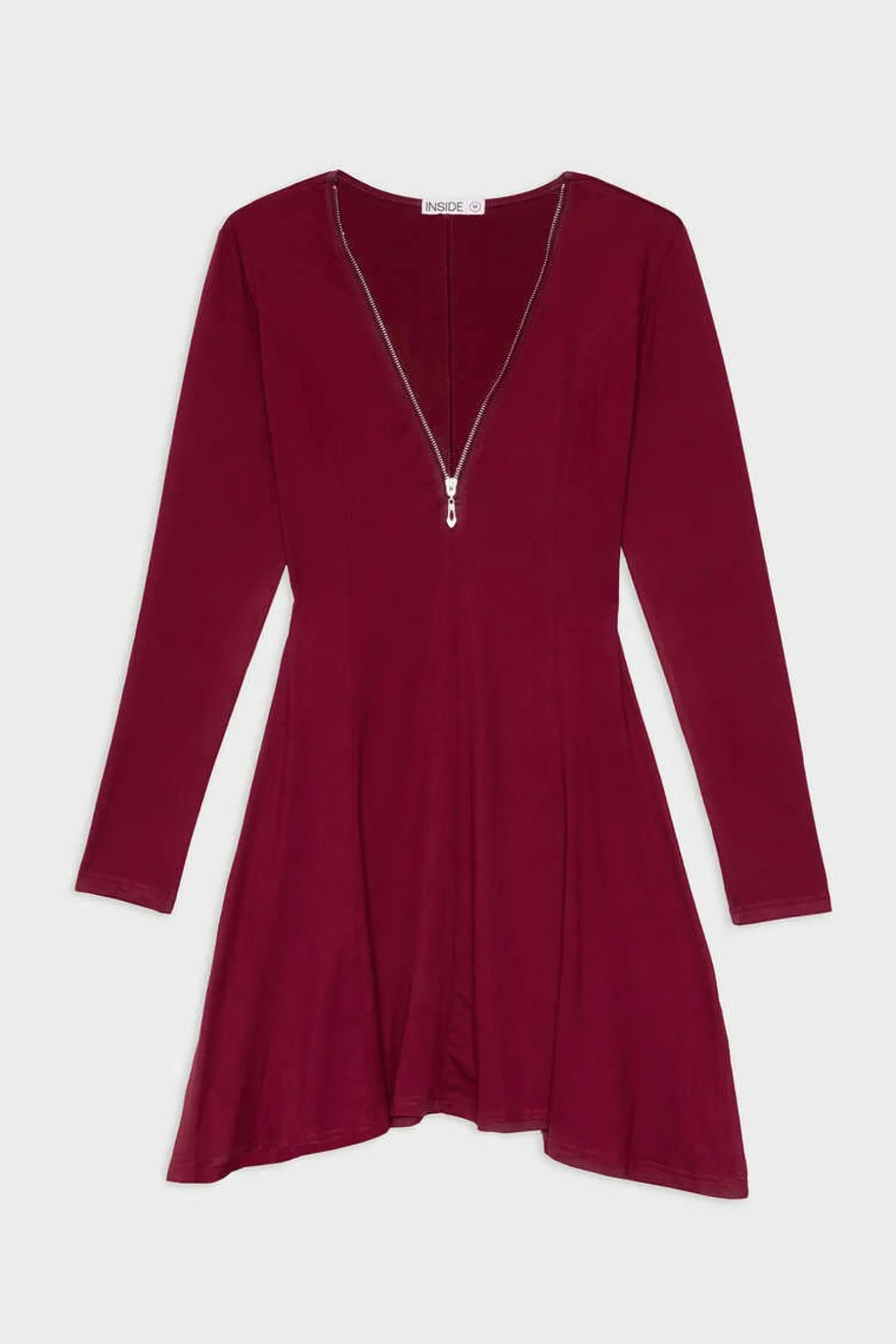 Inside Vestidos E Macacoes-Vestida Fecho-Eclair Central