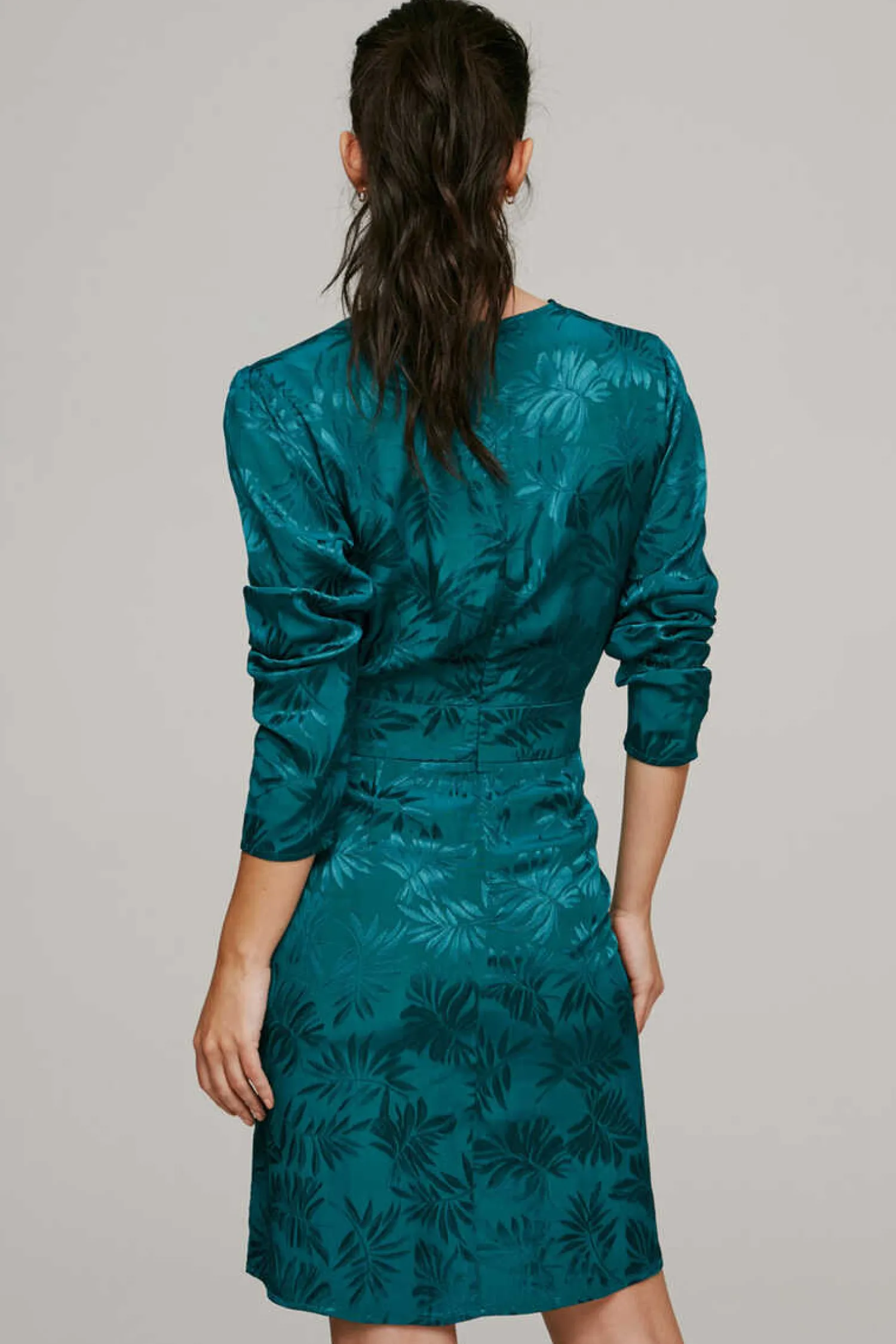 Vila Vestidos E Macacoes-Vestido Acetinado Jacquard