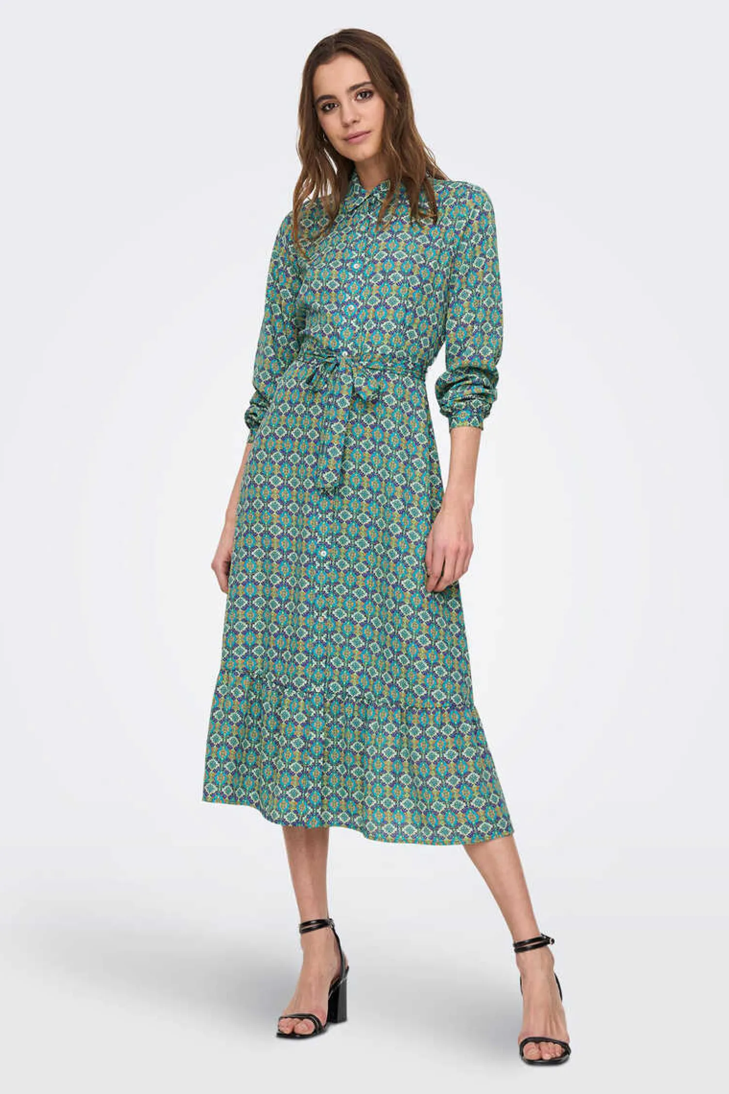 Only Vestidos E Macacoes-Vestido Camiseiro Midi