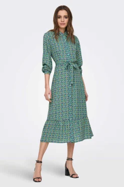 Only Vestidos E Macacoes-Vestido Camiseiro Midi