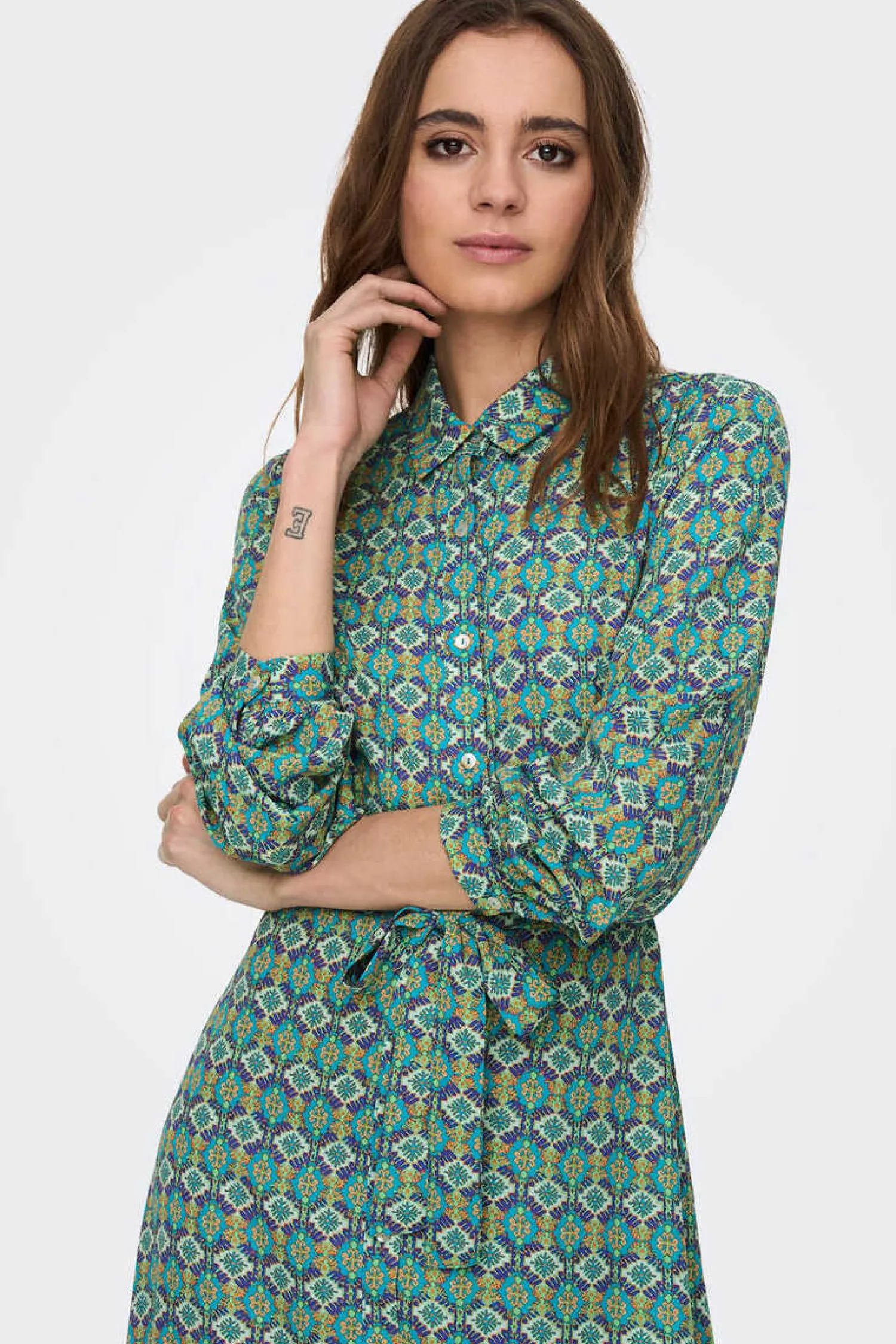 Only Vestidos E Macacoes-Vestido Camiseiro Midi