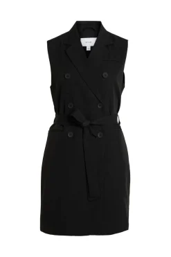 Vila Vestidos E Macacoes-Vestido Colete Blazer