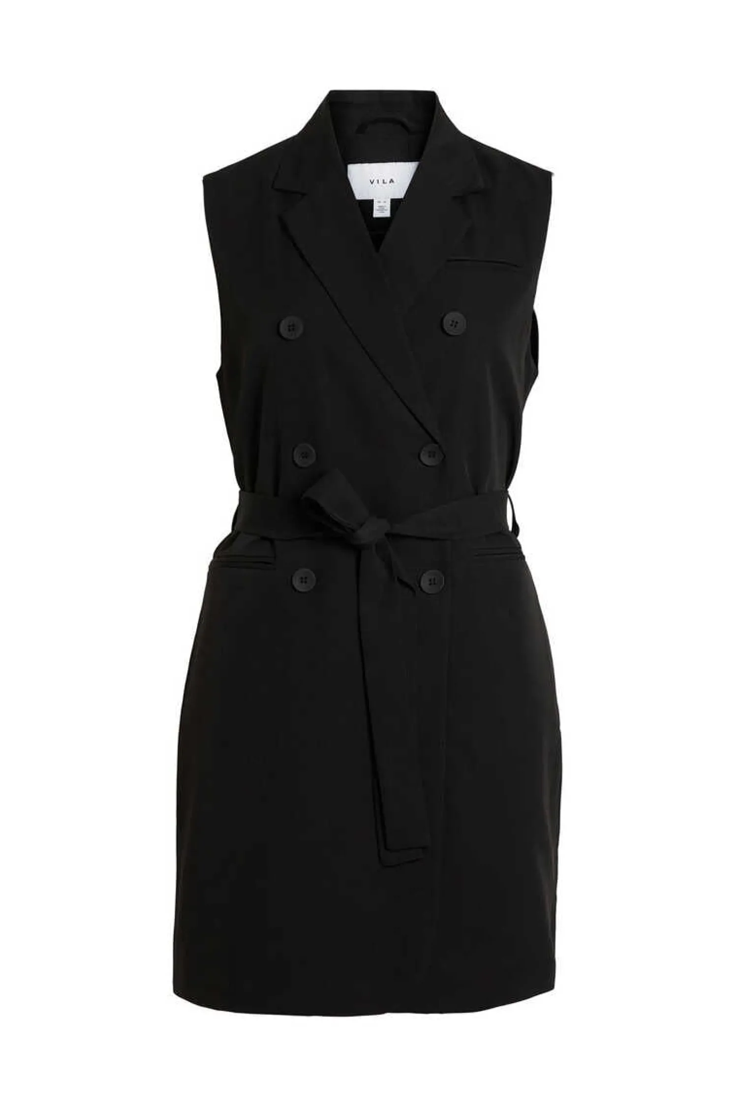 Vila Vestidos E Macacoes-Vestido Colete Blazer