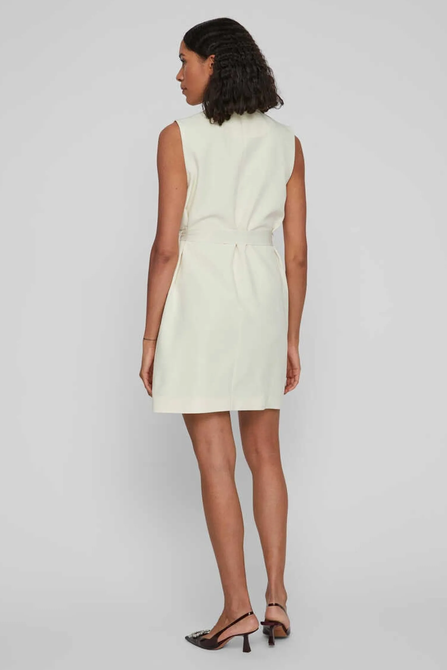 Vila Vestidos E Macacoes-Vestido Colete Blazer