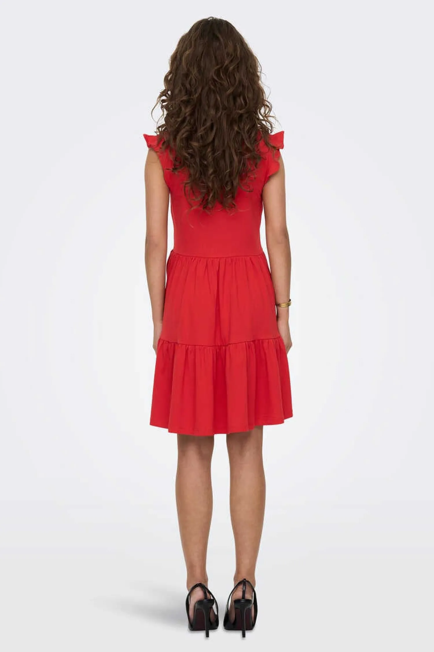 Only Vestidos E Macacoes-Vestido Com Folhos