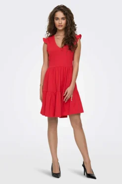 Only Vestidos E Macacoes-Vestido Com Folhos