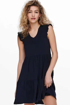 Only Vestidos E Macacoes-Vestido Com Folhos