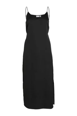 Vila Vestidos E Macacoes-Vestido Comprido De Alcas Acetinado