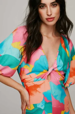 Vila Vestidos E Macacoes-Vestido Comprido De Manga Curta