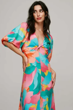 Vila Vestidos E Macacoes-Vestido Comprido De Manga Curta