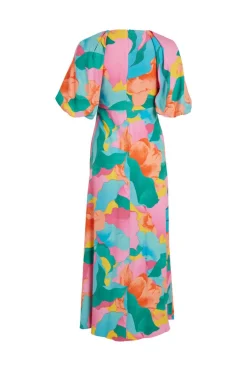 Vila Vestidos E Macacoes-Vestido Comprido De Manga Curta