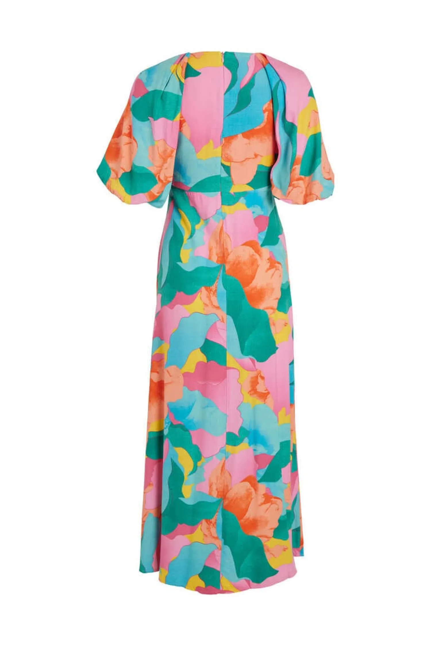 Vila Vestidos E Macacoes-Vestido Comprido De Manga Curta