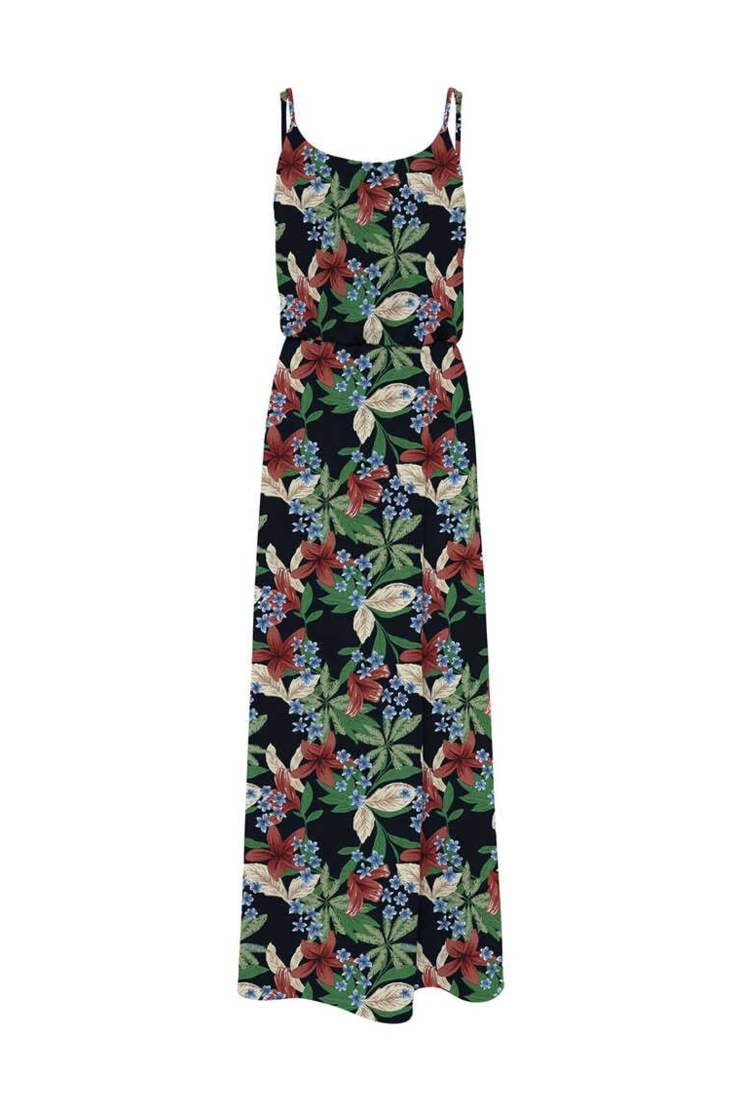 Only Vestidos E Macacoes-Vestido Comprido Estampado Alcas