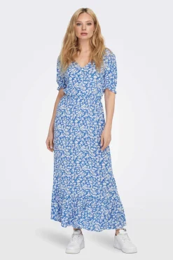 Only Vestidos E Macacoes-Vestido Comprido Manga Curta